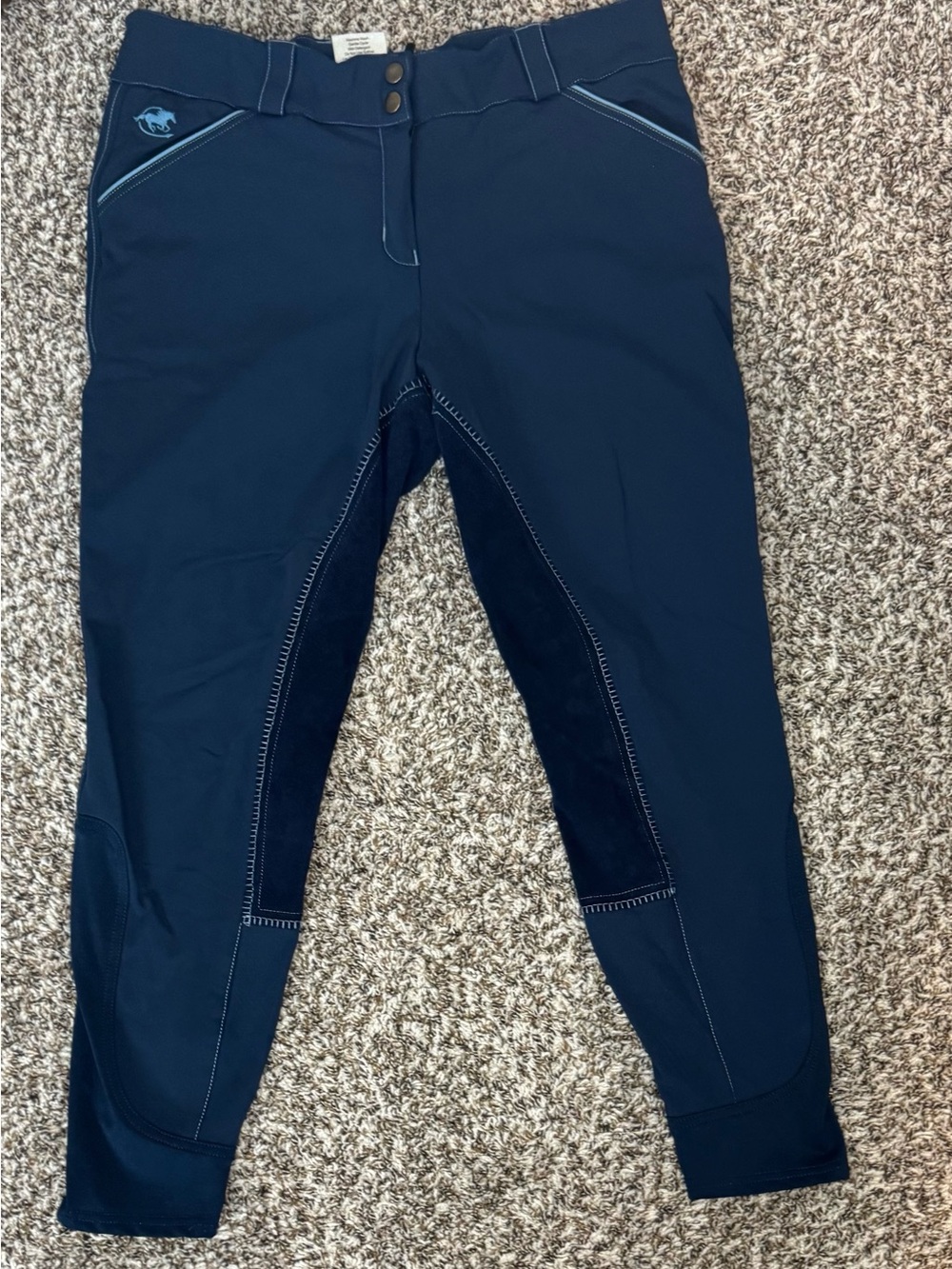 Piper by SmartPak Full Seat Riding Breeches Women’s 34R Navy Equestrian Pants